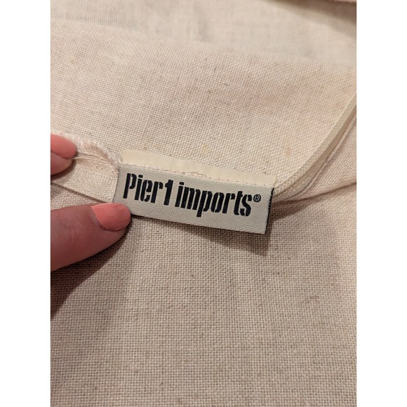 Pier‎ 1 Imports Throw Pillow Cover Zipper Boho Jute Colorful Yarn Woven 18 X 18 - Picture 9 of 9